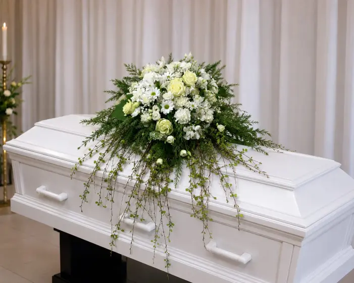Wiązanka z białych kwiatów 365 zł